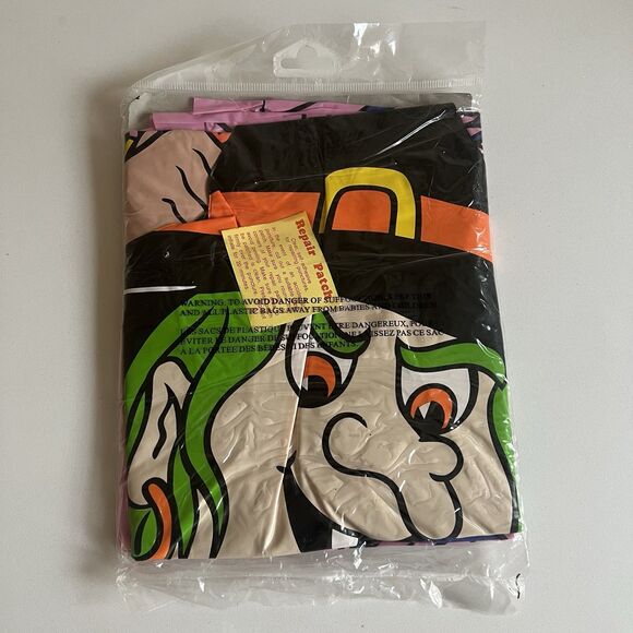 Totally Ghoul Vintage 90’s Y2K Inflatable 3D Door Cover Crashing Witch Broom - Picture 5 of 6